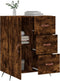 vidaXL - Dressoir - 69,5x34x90 - cm - bewerkt - hout - gerookt - eikenkleurig