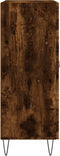 vidaXL - Dressoir - 69,5x34x90 - cm - bewerkt - hout - gerookt - eikenkleurig