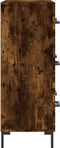 vidaXL - Dressoir - 69,5x34x90 - cm - bewerkt - hout - gerookt - eikenkleurig
