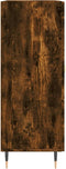 vidaXL - Dressoir - 69,5x34x90 - cm - bewerkt - hout - gerookt - eikenkleurig