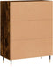 vidaXL - Dressoir - 69,5x34x90 - cm - bewerkt - hout - gerookt - eikenkleurig