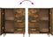 vidaXL - Dressoir - 69,5x34x90 - cm - bewerkt - hout - gerookt - eikenkleurig