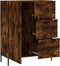vidaXL - Dressoir - 69,5x34x90 - cm - bewerkt - hout - gerookt - eikenkleurig