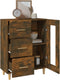 vidaXL - Dressoir - 69,5x34x90 - cm - bewerkt - hout - gerookt - eikenkleurig