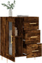vidaXL - Dressoir - 69,5x34x90 - cm - bewerkt - hout - gerookt - eikenkleurig