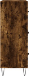 vidaXL - Dressoir - 69,5x34x90 - cm - bewerkt - hout - gerookt - eikenkleurig