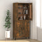 vidaXL - Dressoir - 69,5x34x90 - cm - bewerkt - hout - gerookt - eikenkleurig