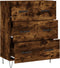vidaXL - Dressoir - 69,5x34x90 - cm - bewerkt - hout - gerookt - eikenkleurig