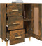 vidaXL - Dressoir - 69,5x34x90 - cm - bewerkt - hout - gerookt - eikenkleurig