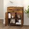 vidaXL - Dressoir - 69,5x34x90 - cm - bewerkt - hout - gerookt - eikenkleurig