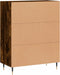 vidaXL - Dressoir - 69,5x34x90 - cm - bewerkt - hout - gerookt - eikenkleurig