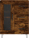 vidaXL - Dressoir - 69,5x34x90 - cm - bewerkt - hout - gerookt - eikenkleurig