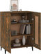 vidaXL - Dressoir - 69,5x34x90 - cm - bewerkt - hout - gerookt - eikenkleurig