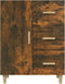 vidaXL - Dressoir - 69,5x34x90 - cm - bewerkt - hout - gerookt - eikenkleurig