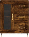 vidaXL - Dressoir - 69,5x34x90 - cm - bewerkt - hout - gerookt - eikenkleurig