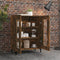 vidaXL - Dressoir - 69,5x34x90 - cm - bewerkt - hout - gerookt - eikenkleurig