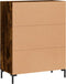 vidaXL - Dressoir - 69,5x34x90 - cm - bewerkt - hout - gerookt - eikenkleurig