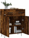 vidaXL - Dressoir - 69,5x34x90 - cm - bewerkt - hout - gerookt - eikenkleurig