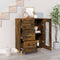 vidaXL - Dressoir - 69,5x34x90 - cm - bewerkt - hout - gerookt - eikenkleurig