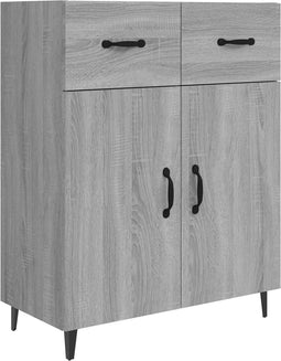 vidaXL - Dressoir - 69,5x34x90 - cm - bewerkt - hout - grijs - sonoma - eikenkleurig