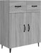 vidaXL - Dressoir - 69,5x34x90 - cm - bewerkt - hout - grijs - sonoma - eikenkleurig