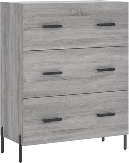 vidaXL - Dressoir - 69,5x34x90 - cm - bewerkt - hout - grijs - sonoma - eikenkleurig