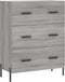 vidaXL - Dressoir - 69,5x34x90 - cm - bewerkt - hout - grijs - sonoma - eikenkleurig
