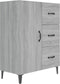 vidaXL - Dressoir - 69,5x34x90 - cm - bewerkt - hout - grijs - sonoma - eikenkleurig