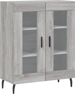 vidaXL - Dressoir - 69,5x34x90 - cm - bewerkt - hout - grijs - sonoma - eikenkleurig