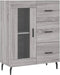 vidaXL - Dressoir - 69,5x34x90 - cm - bewerkt - hout - grijs - sonoma - eikenkleurig
