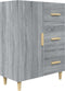 vidaXL - Dressoir - 69,5x34x90 - cm - bewerkt - hout - grijs - sonoma - eikenkleurig