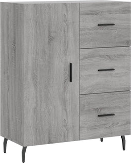 vidaXL - Dressoir - 69,5x34x90 - cm - bewerkt - hout - grijs - sonoma - eikenkleurig