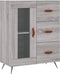 vidaXL - Dressoir - 69,5x34x90 - cm - bewerkt - hout - grijs - sonoma - eikenkleurig
