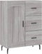 vidaXL - Dressoir - 69,5x34x90 - cm - bewerkt - hout - grijs - sonoma - eikenkleurig