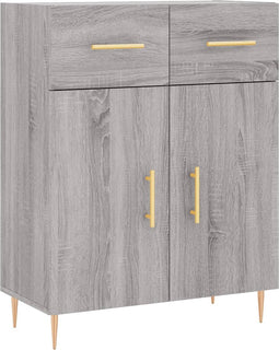vidaXL - Dressoir - 69,5x34x90 - cm - bewerkt - hout - grijs - sonoma - eikenkleurig