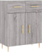 vidaXL - Dressoir - 69,5x34x90 - cm - bewerkt - hout - grijs - sonoma - eikenkleurig