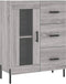 vidaXL - Dressoir - 69,5x34x90 - cm - bewerkt - hout - grijs - sonoma - eikenkleurig