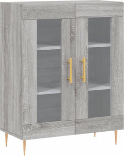 vidaXL - Dressoir - 69,5x34x90 - cm - bewerkt - hout - grijs - sonoma - eikenkleurig