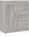 vidaXL - Dressoir - 69,5x34x90 - cm - bewerkt - hout - grijs - sonoma - eikenkleurig