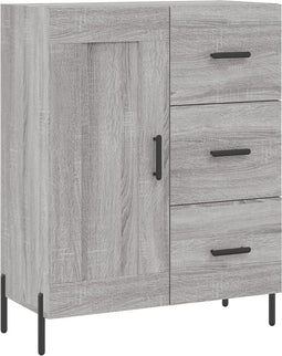 vidaXL - Dressoir - 69,5x34x90 - cm - bewerkt - hout - grijs - sonoma - eikenkleurig