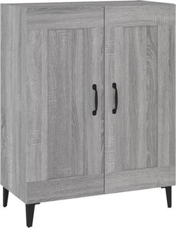 vidaXL - Dressoir - 69,5x34x90 - cm - bewerkt - hout - grijs - sonoma - eikenkleurig