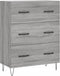 vidaXL - Dressoir - 69,5x34x90 - cm - bewerkt - hout - grijs - sonoma - eikenkleurig