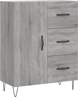 vidaXL - Dressoir - 69,5x34x90 - cm - bewerkt - hout - grijs - sonoma - eikenkleurig