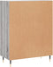 vidaXL - Dressoir - 69,5x34x90 - cm - bewerkt - hout - grijs - sonoma - eikenkleurig