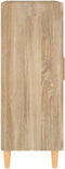 vidaXL - Dressoir - 69,5x34x90 - cm - bewerkt - hout - grijs - sonoma - eikenkleurig
