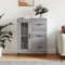 vidaXL - Dressoir - 69,5x34x90 - cm - bewerkt - hout - grijs - sonoma - eikenkleurig