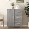 vidaXL - Dressoir - 69,5x34x90 - cm - bewerkt - hout - grijs - sonoma - eikenkleurig