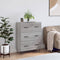 vidaXL - Dressoir - 69,5x34x90 - cm - bewerkt - hout - grijs - sonoma - eikenkleurig