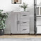 vidaXL - Dressoir - 69,5x34x90 - cm - bewerkt - hout - grijs - sonoma - eikenkleurig