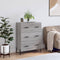 vidaXL - Dressoir - 69,5x34x90 - cm - bewerkt - hout - grijs - sonoma - eikenkleurig